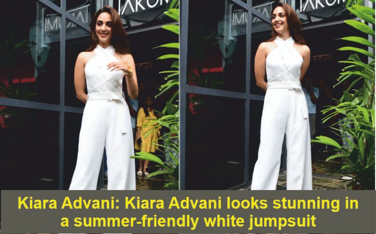 Kiara Advani Kiara Advani looks stunning in a summer-friendly white jumpsuit