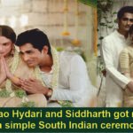 Aditi Rao Hydari and Siddharth got married in a simple South Indian ceremony.
