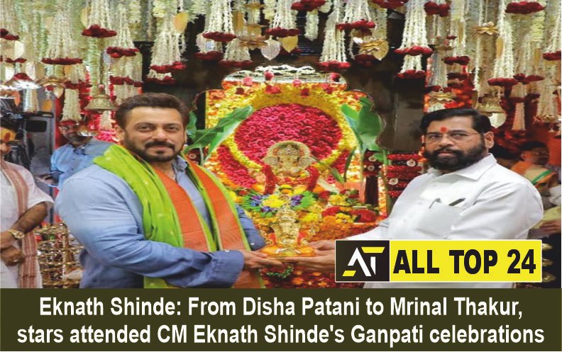 Eknath Shinde From Disha Patani to Mrinal Thakur stars attended CM Eknath Shinde's Ganpati celebrations