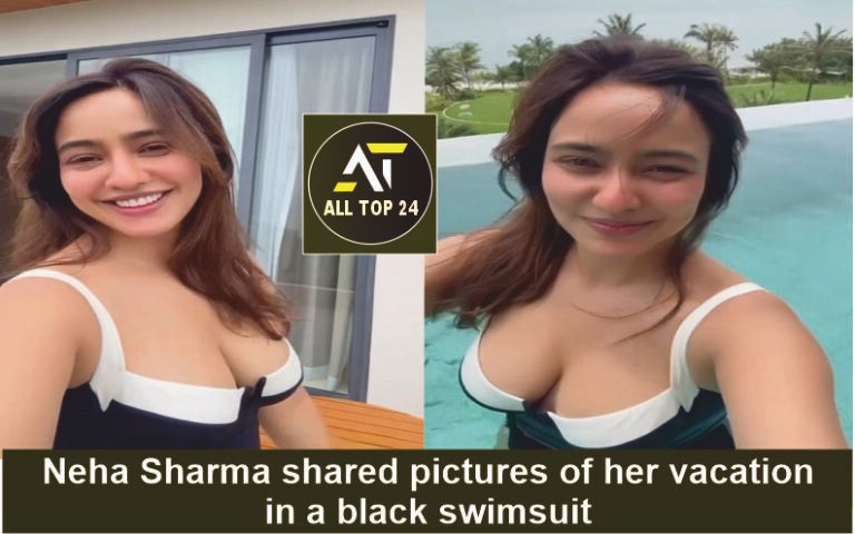 Neha Sharma shared pictures of her vacation in a black swimsuit