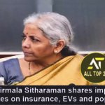 GST Nirmala Sitharaman shares important updates on insurance, EVs and popcorn