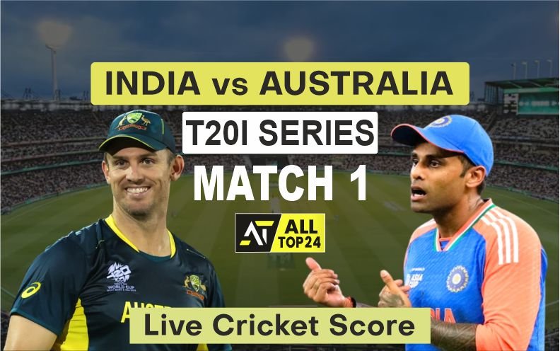 AUS vs IND : 1st T20I Live Cricket Score