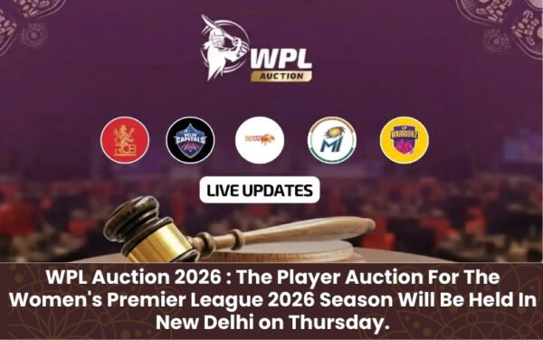 WPL Auction 2026 : The Player Auction For The Women's Premier League 2026 Season Will Be Held In New Delhi on Thursday.