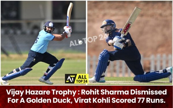 Vijay Hazare Trophy : Rohit Sharma Dismissed For A Golden Duck, Virat Kohli Scored 77 Runs.
