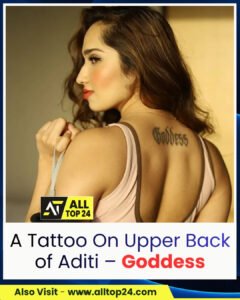 A Tattoo On Upper Back of Aditi – Goddess
