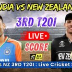 Ind vs NZ 3RD T20I : Live Cricket Score