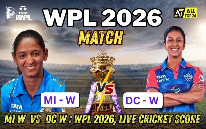 MI w vs DC w : WPL 2026, Live Cricket Score 