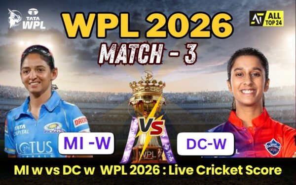 DC w vs MI w : WPL 2026, Live Cricket Score