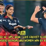 RCB W vs DC W : WPL 2026 : Live Cricket Score