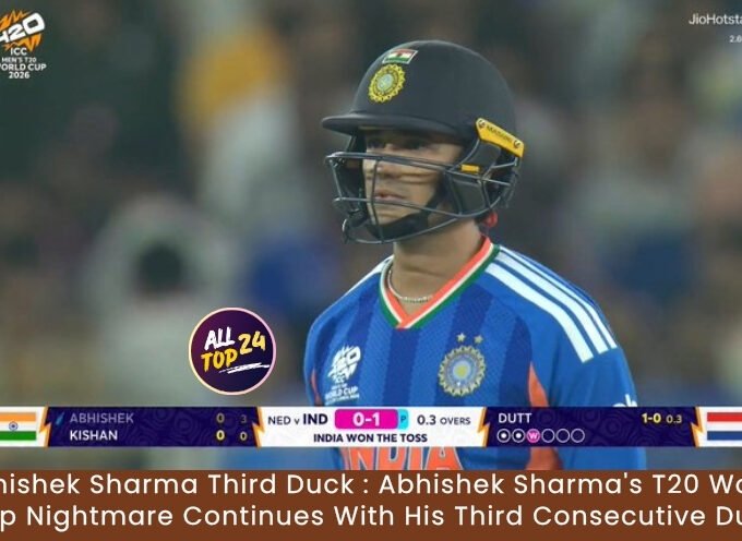Abhishek Sharma Third Duck : Abhishek Sharma's T20 World Cup Nightmare Continues With His Third Consecutive Duck