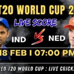 India vs Netherlands : T20 World Cup Live Cricket Score