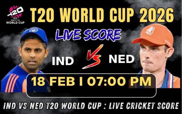 India vs Netherlands : T20 World Cup Live Cricket Score