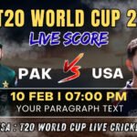 PAK vs USA T20 World Cup : Live Cricket Score