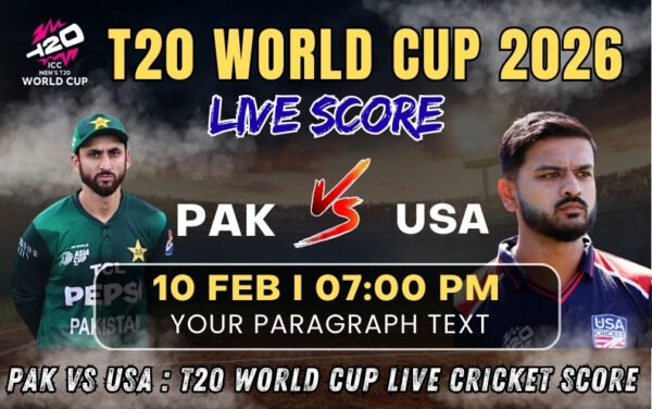 PAK vs USA T20 World Cup : Live Cricket Score
