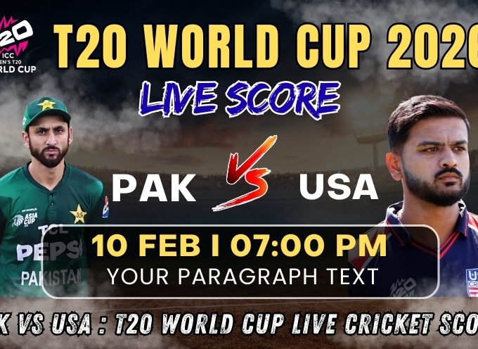 PAK vs USA T20 World Cup : Live Cricket Score