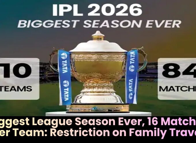 IPL 2026 : Biggest League Season Ever, 16 Matches Per Team