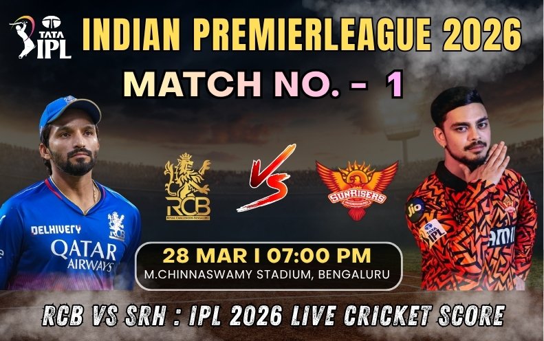 RCB vs SRH : IPL 2026 Live Cricket Score