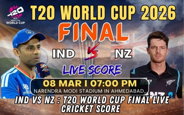 IND vs NZ : T20 World Cup Final Live Cricket Score