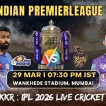 MI vs KKR : IPL 2026 Live Cricket Score