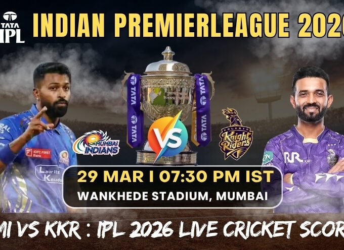 MI vs KKR : IPL 2026 Live Cricket Score